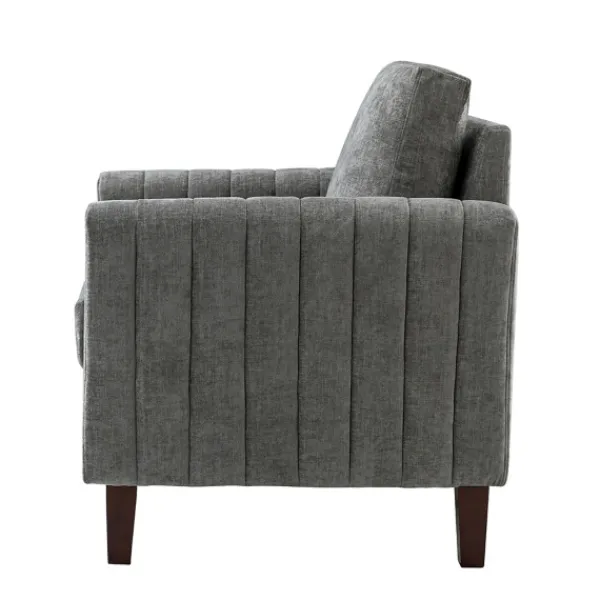 Accent Chairs-Kirkland's Home Upholstered Club Accent Chair Gray