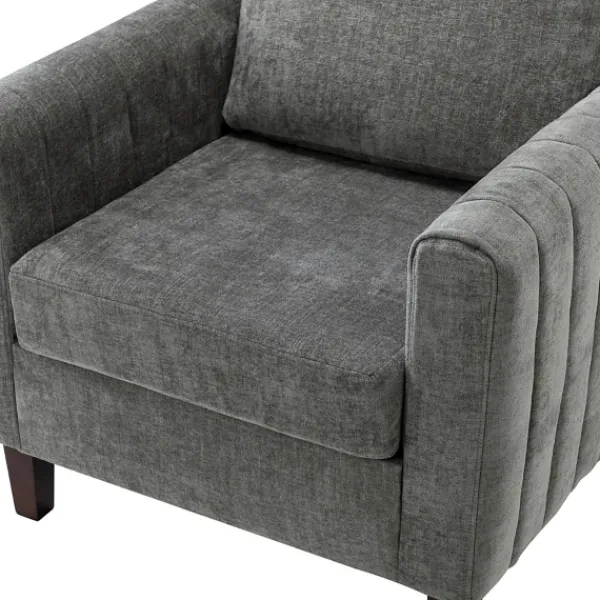 Accent Chairs-Kirkland's Home Upholstered Club Accent Chair Gray