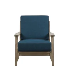 Accent Chairs-Kirkland's Home Upholstered Driftwood Accent Chair Blue