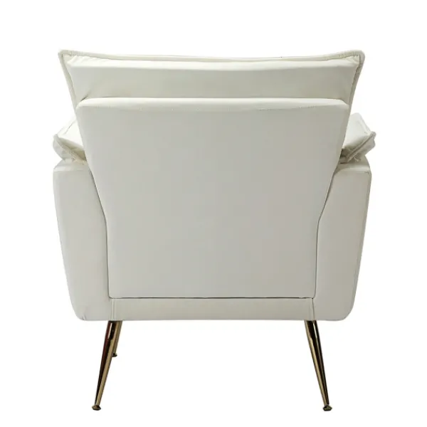 Accent Chairs-Kirkland's Home Upholstered Flange Accent Chair Ivory