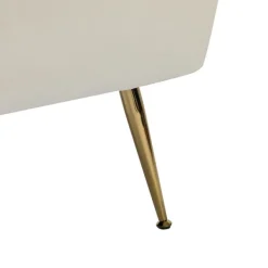 Accent Chairs-Kirkland's Home Upholstered Flange Accent Chair Ivory