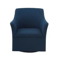 Accent Chairs-Kirkland's Home Upholstered Flared Arm Swivel Accent Chair Blue