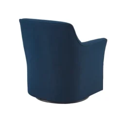 Accent Chairs-Kirkland's Home Upholstered Flared Arm Swivel Accent Chair Blue
