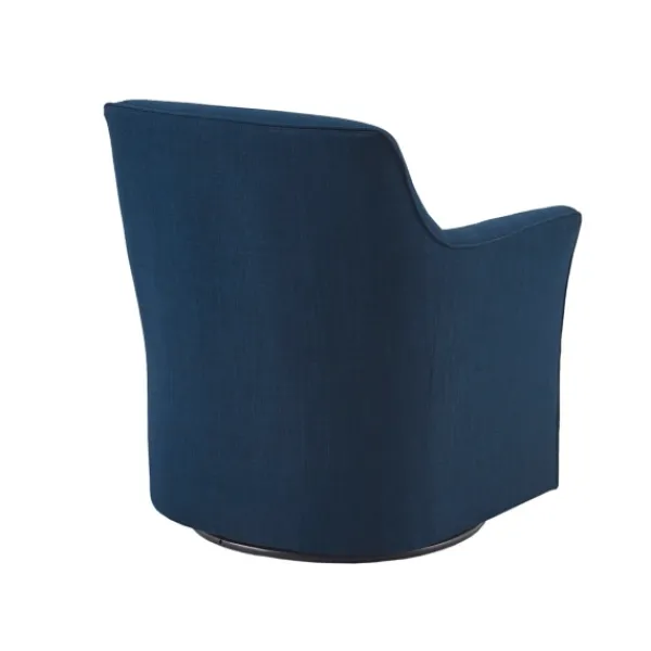 Accent Chairs-Kirkland's Home Upholstered Flared Arm Swivel Accent Chair Blue