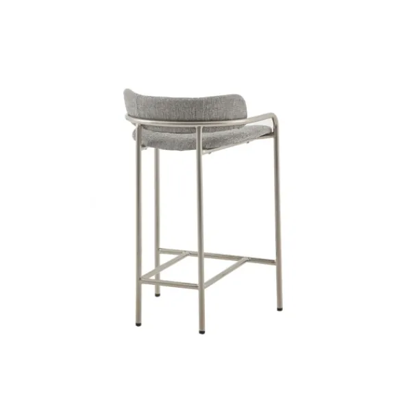 Bar Stools & Counter Height Stools-Kirkland's Home Upholstered Low Back Counter Stool Gray