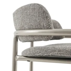 Bar Stools & Counter Height Stools-Kirkland's Home Upholstered Low Back Counter Stool Gray