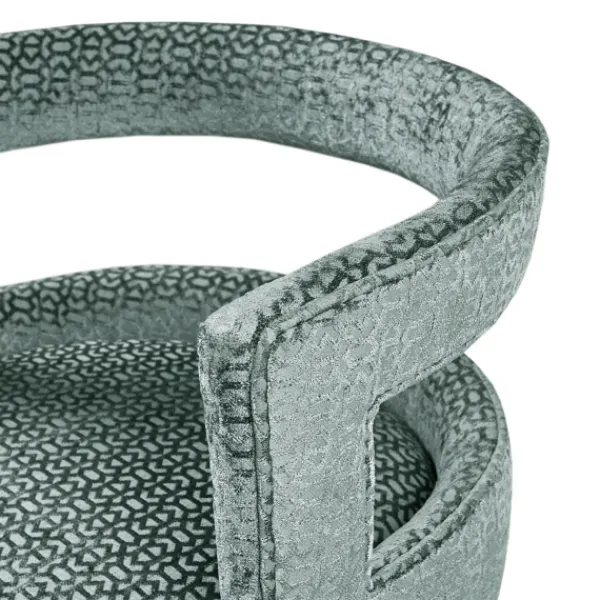 Bar Stools & Counter Height Stools-Kirkland's Home Upholstered Low Back Swivel Counter Stool Blue