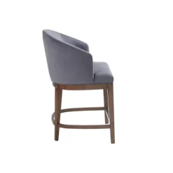 Bar Stools & Counter Height Stools-Kirkland's Home Upholstered Martha Stewart Counter Stool Gray