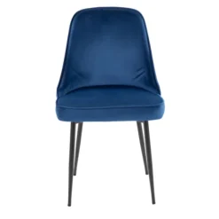 Dining Chairs-Kirkland's Home Upholstered Metal Dining Chairs, Set Of 2 Blue