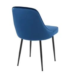 Dining Chairs-Kirkland's Home Upholstered Metal Dining Chairs, Set Of 2 Blue