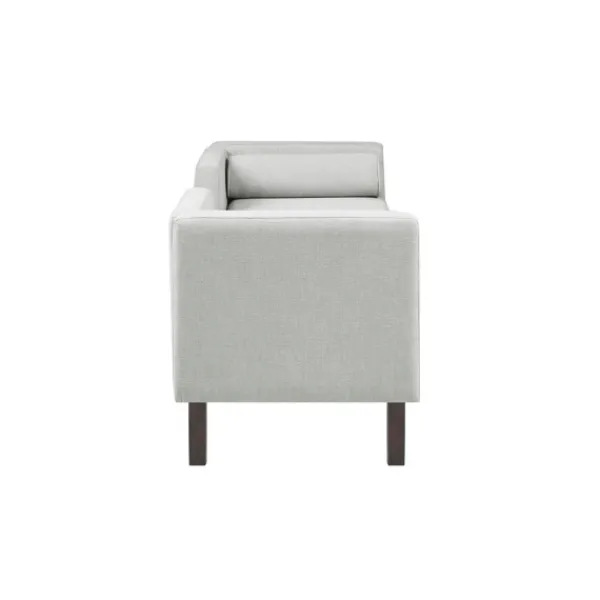 Benches & Ottomans-Kirkland's Home Upholstered Modern Split Back Bench Gray