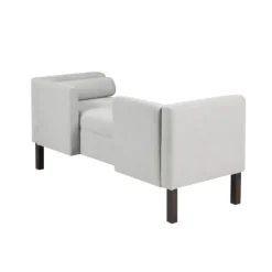 Benches & Ottomans-Kirkland's Home Upholstered Modern Split Back Bench Gray