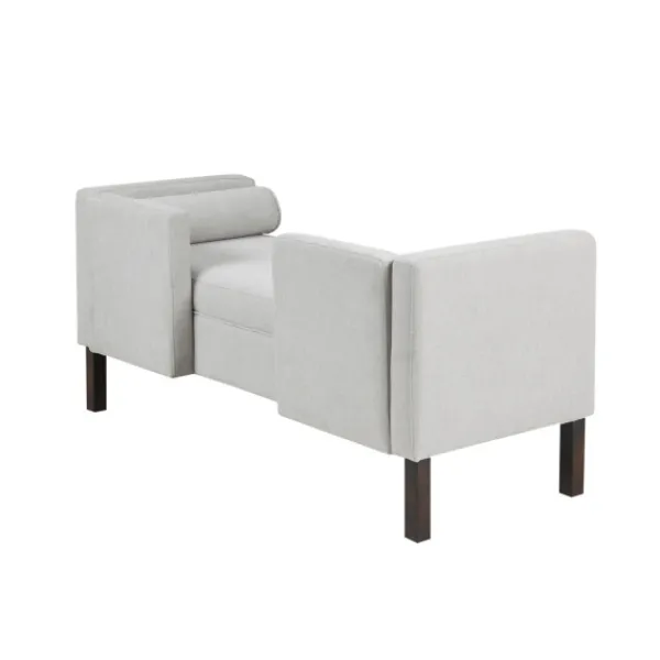 Benches & Ottomans-Kirkland's Home Upholstered Modern Split Back Bench Gray