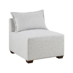 Sofas & Loveseats-Kirkland's Home Upholstered Modular Armless Accent Chair Ivory