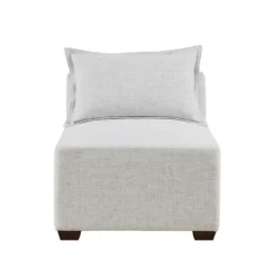Sofas & Loveseats-Kirkland's Home Upholstered Modular Armless Accent Chair Ivory