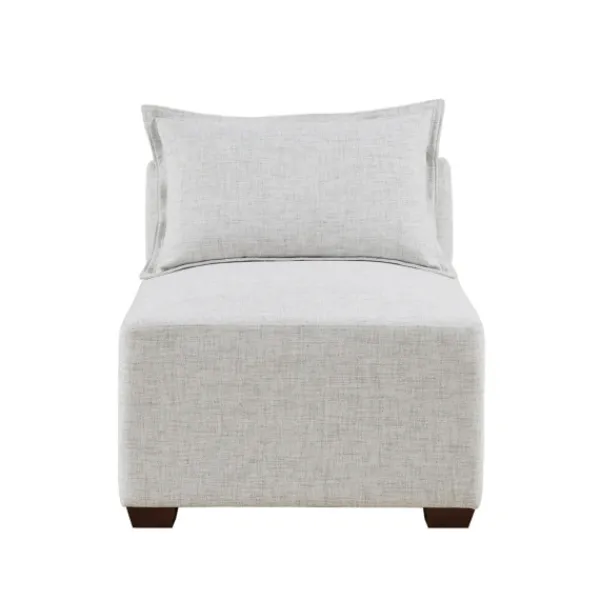 Sofas & Loveseats-Kirkland's Home Upholstered Modular Armless Accent Chair Ivory