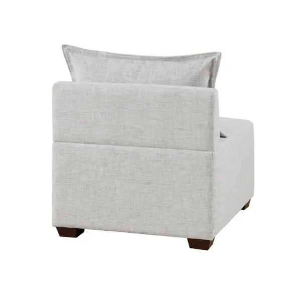 Sofas & Loveseats-Kirkland's Home Upholstered Modular Armless Accent Chair Ivory