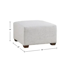 Sofas & Loveseats-Kirkland's Home Upholstered Modular Ottoman Ivory