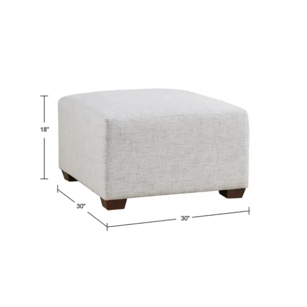 Sofas & Loveseats-Kirkland's Home Upholstered Modular Ottoman Ivory