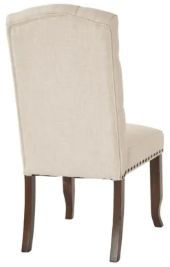 Dining Chairs-Kirkland's Home Upholstered Nailhead Trim Dining Chair Ivory