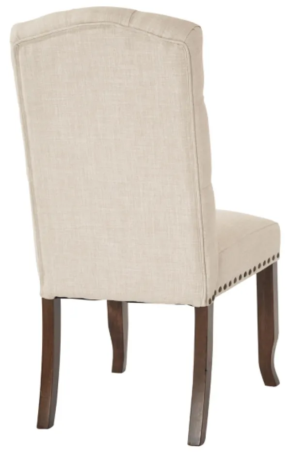Dining Chairs-Kirkland's Home Upholstered Nailhead Trim Dining Chair Ivory