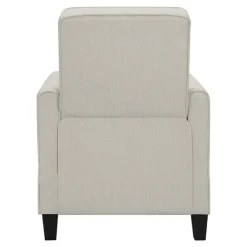 Accent Chairs-Kirkland's Home Upholstered Slim Push-Back Recliner Ivory