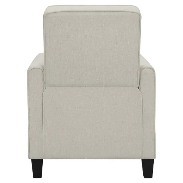 Accent Chairs-Kirkland's Home Upholstered Slim Push-Back Recliner Ivory