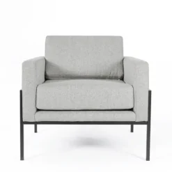 Accent Chairs-Kirkland's Home Upholstered Square Accent Chair Gray