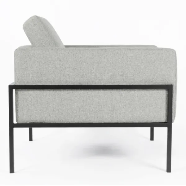 Accent Chairs-Kirkland's Home Upholstered Square Accent Chair Gray