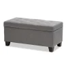 Benches & Ottomans-Kirkland's Home Upholstered Storage Ottoman Gray