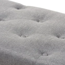 Benches & Ottomans-Kirkland's Home Upholstered Storage Ottoman Gray