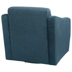 Accent Chairs-Kirkland's Home Upholstered Swivel Accent Chair Blue