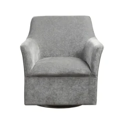 Accent Chairs-Kirkland's Home Upholstered Swivel Glider Accent Chair Gray