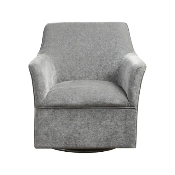 Accent Chairs-Kirkland's Home Upholstered Swivel Glider Accent Chair Gray