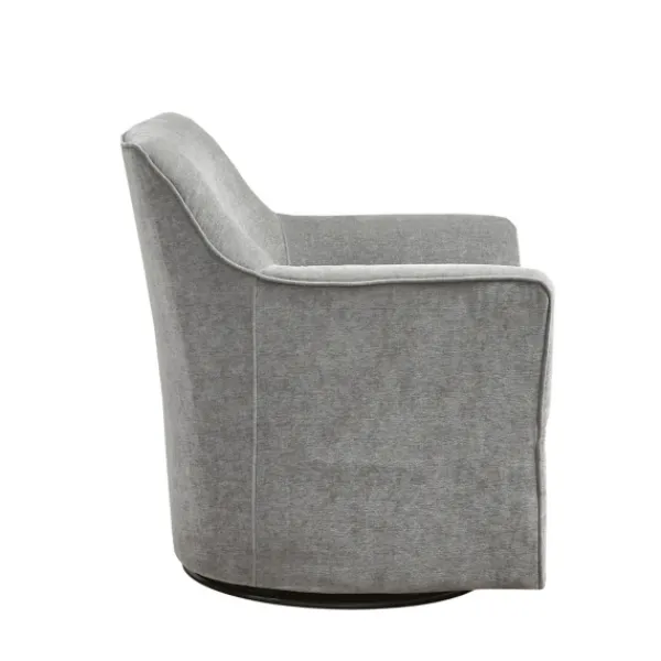 Accent Chairs-Kirkland's Home Upholstered Swivel Glider Accent Chair Gray
