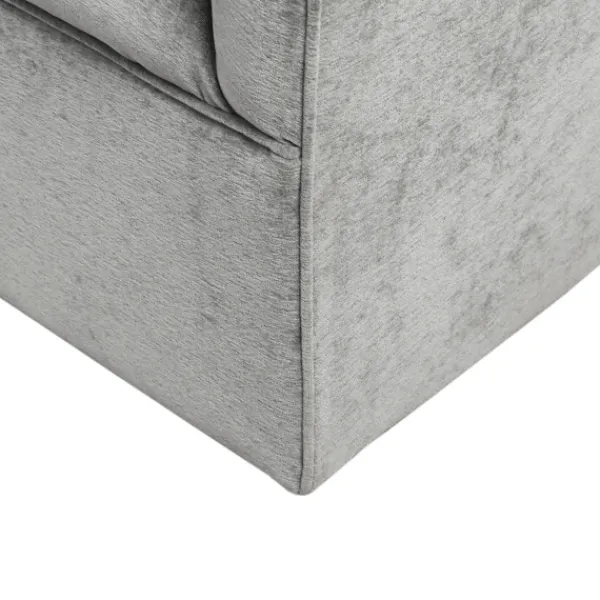 Accent Chairs-Kirkland's Home Upholstered Swivel Glider Accent Chair Gray