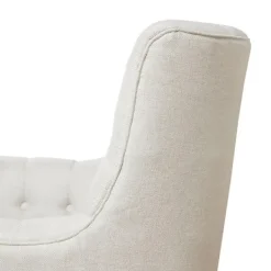 Accent Chairs-Kirkland's Home Upholstered Tufted Swivel Accent Chair White