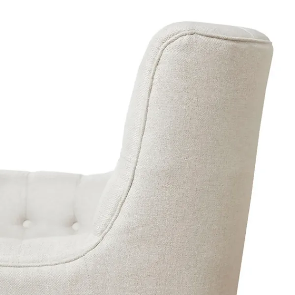 Accent Chairs-Kirkland's Home Upholstered Tufted Swivel Accent Chair White