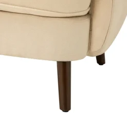 Accent Chairs-Kirkland's Home Upholstered Tufted Wingback Accent Chair Ivory