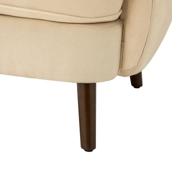 Accent Chairs-Kirkland's Home Upholstered Tufted Wingback Accent Chair Ivory
