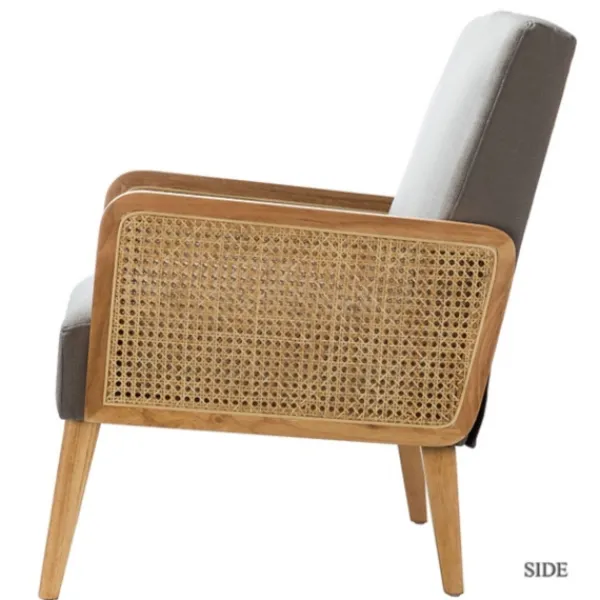 Accent Chairs-Kirkland's Home Upholstered Velvet Accent Chair Gray