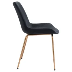 Dining Chairs-Kirkland's Home Upholstered Velvet Dining Chairs, Set Of 2 Black