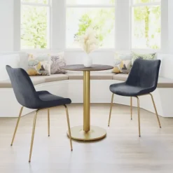 Dining Chairs-Kirkland's Home Upholstered Velvet Dining Chairs, Set Of 2 Black