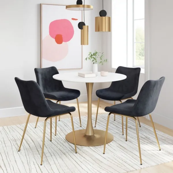 Dining Chairs-Kirkland's Home Upholstered Velvet Dining Chairs, Set Of 2 Black