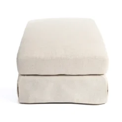 Benches & Ottomans-Kirkland's Home Upholstered Weekend Ottoman Ivory