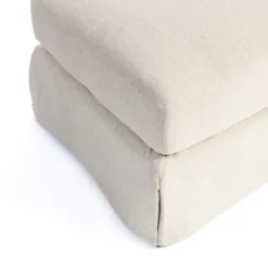 Benches & Ottomans-Kirkland's Home Upholstered Weekend Ottoman Ivory