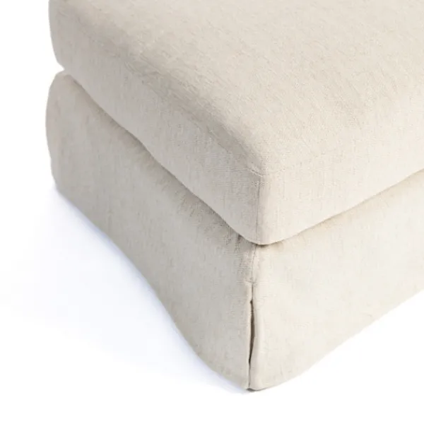 Benches & Ottomans-Kirkland's Home Upholstered Weekend Ottoman Ivory