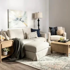 Sofas & Loveseats-Kirkland's Home Upholstered Weekend Sofa Ivory