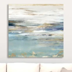 Canvas Art-Kirkland's Home Upon A Clear Ii Canvas Art Print White/Blue/Green