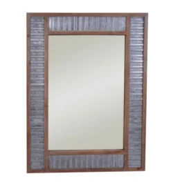 Decorative Mirrors-Kirkland's Home Urban Galvanized Metal And Wood Wall Mirror